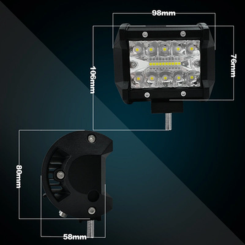 12V-24V CAR LED Work Light 4 Inch 60W 20LED 6000K LED Light Bar Spot Lights for Truck Motorcycle SUV ATV Car Boat