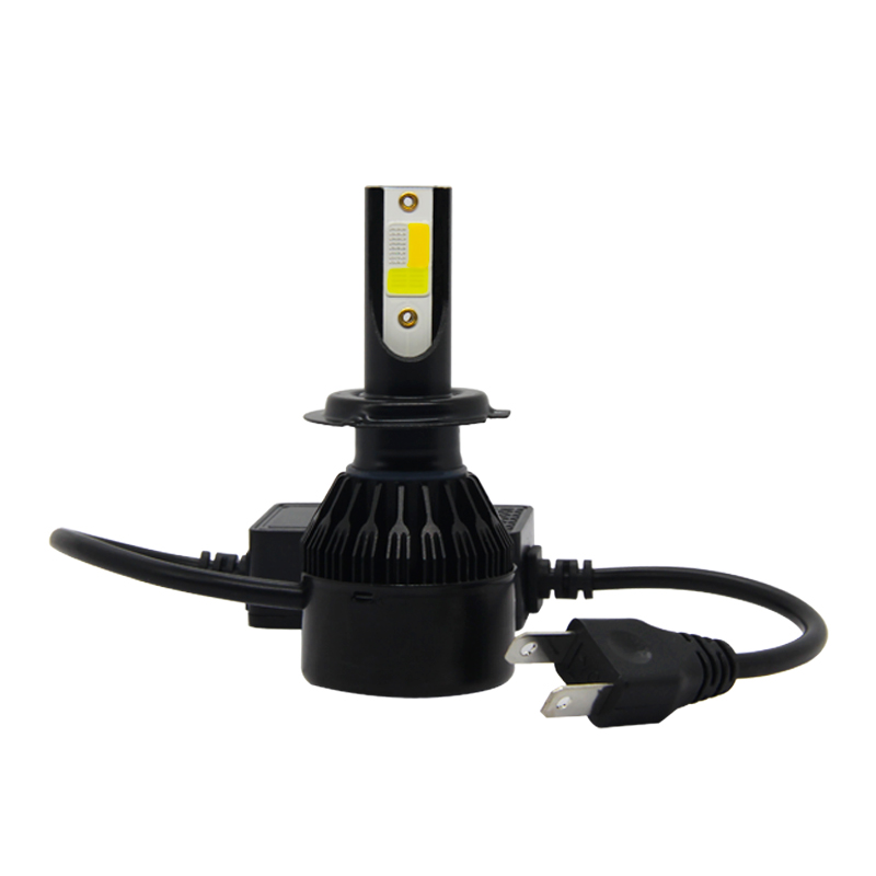3 colors Flash Led Headlight H4 H7 Kit Cob All In One Auto Change Front Fog Lamp Driving Bulbs