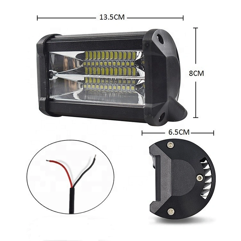 fabrica 72w 6000k multivoltage  barra led amarilla  for auto truck offroad