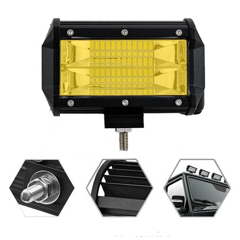 2021 new 72w 6000k accesorios led para autos barras led neblineros ambar