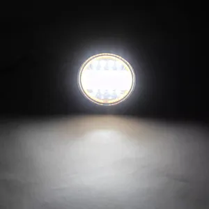 Round 45w super bright led yellow white lighting blanco amarillo luces led work light para vehiculo