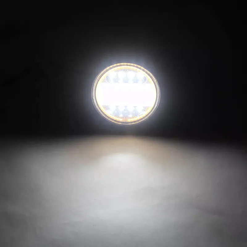 Round 45w super bright led yellow white lighting blanco amarillo luces led work light para vehiculo