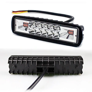 Strobe dual color 48W led light bar 4000k with color for option FLASHING LED working light for SUV,Offroad