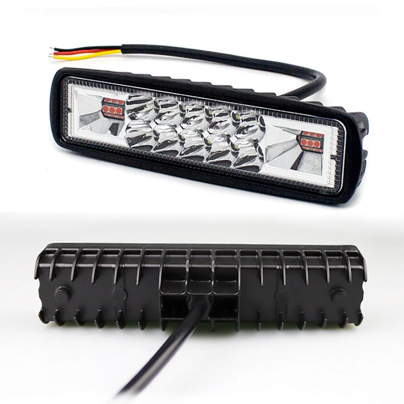 Strobe dual color 48W led light bar 4000k with color for option FLASHING LED working light for SUV,Offroad