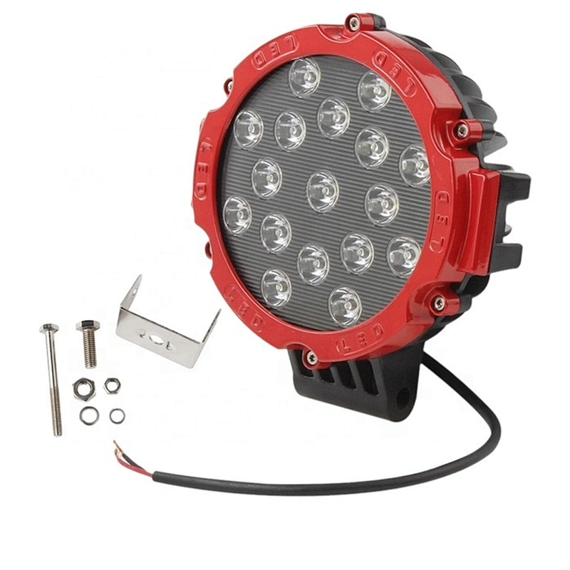 Faro led para autos  Auto Lighting System  51w 17led moto  faros auxiliares led