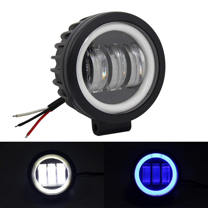 Best selling Angel Eye Spotlight 30w Led Work Light Round 4 Inch With Aperture Forklift Light Motorcycle Light