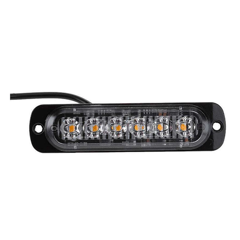 18W Super Bright Flash 6 Led Vehicle Truck Led Warning Light Side led Strobe Light