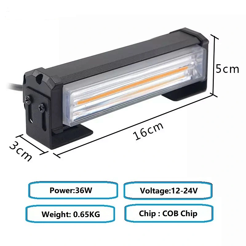 Waterproof Ip65 Red And Blue Led Grille Light Front Grille Led Strobe Flash Warning Light Auto Police Led Bar Emergency Light