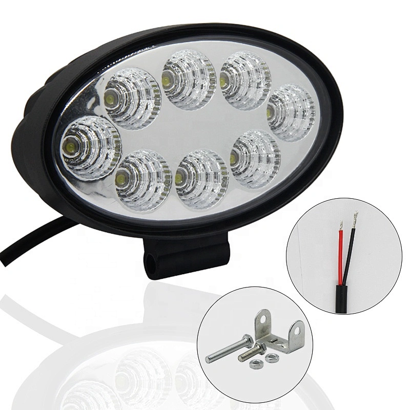 2021 luz trabajo para carros 24v 24w luz trasera ovalada leds delgando led work light for cars