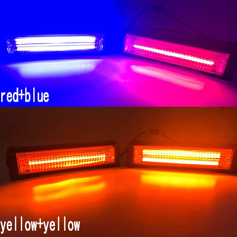 Waterproof Ip65 Red And Blue Led Grille Light Front Grille Led Strobe Flash Warning Light Auto Police Led Bar Emergency Light