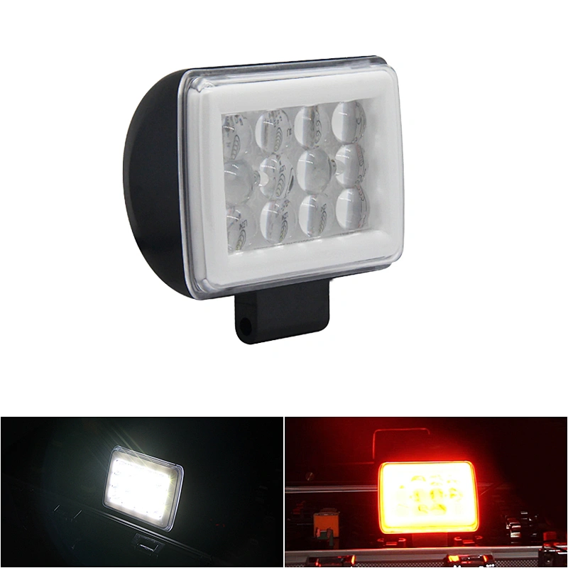 High Power Square Led Driving Light Amber Super Bright Angel Eyes Red White 12v 24v Offroad 4x4 Drl 4 Inch Led Work Lights