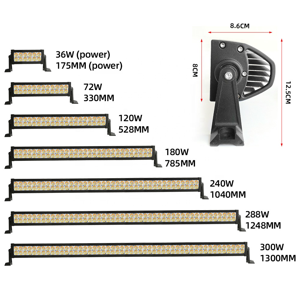 BARRA LED CARRO WHITE-YELLOW 5 FUNCIONES FLASH LUZ BAR LED LIGHTS