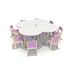 Qiaoqiao preschool oak wood kids study play table and chair sets for sale