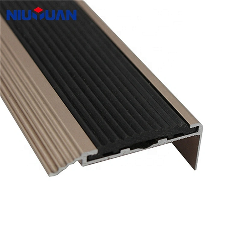 Niu Yuan Factory Directly Aluminium Step Treads Anti-Slip Metal Stair Nosing Strips