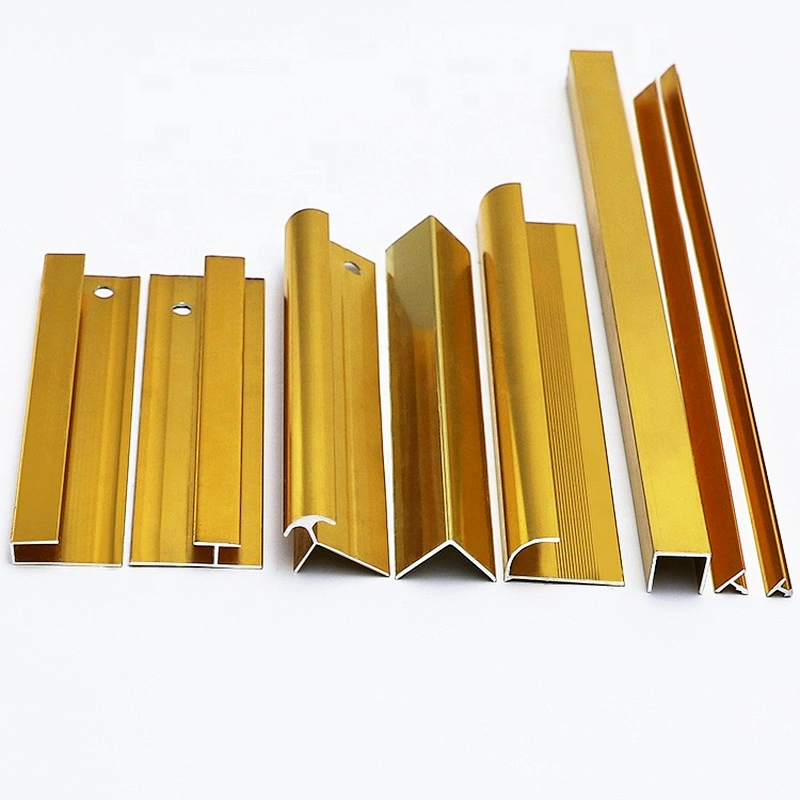 Customized Different Shapes Tile Trim Dark Gold