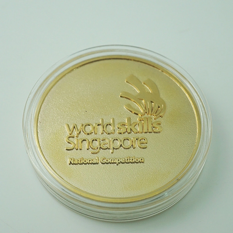 New design 3d custom gold metal coin