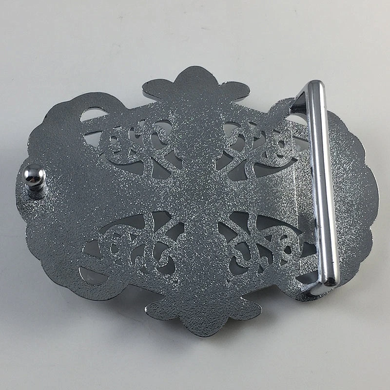 Silver noble belt buckle for man
