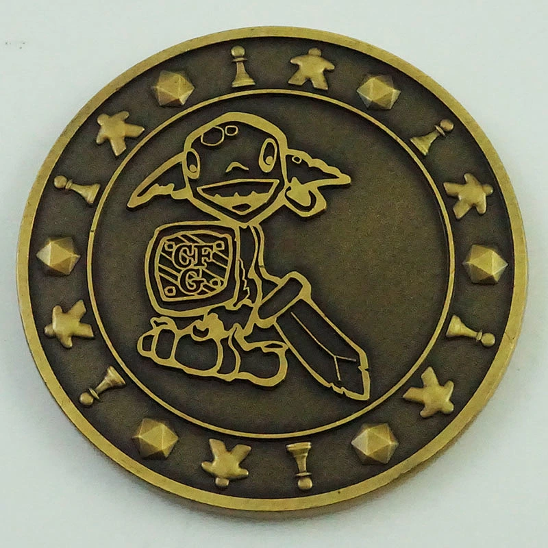 Antique gold game souvenir coin