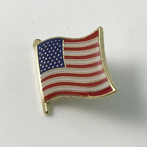 Custom American flag lapel pin badge