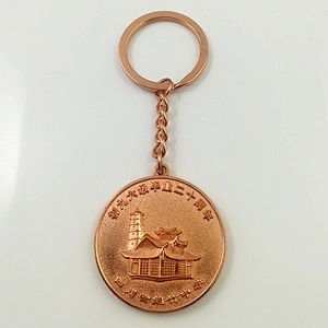Copper souvenir keychain for travelling