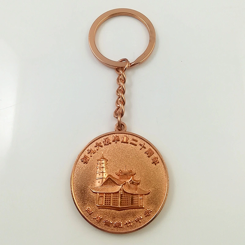 Copper souvenir keychain for travelling