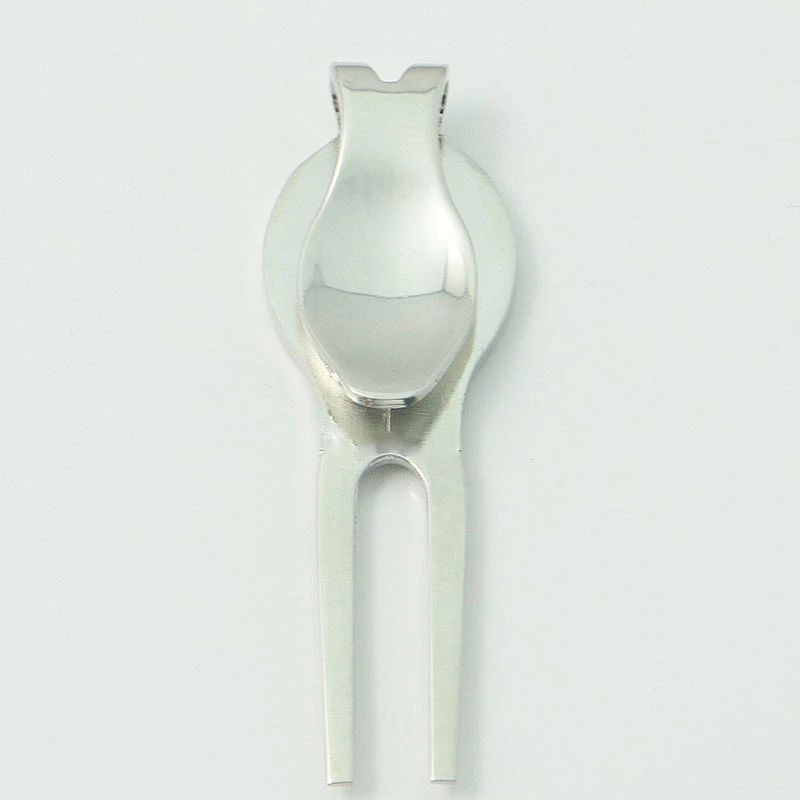 Gold and silver golf divot tool
