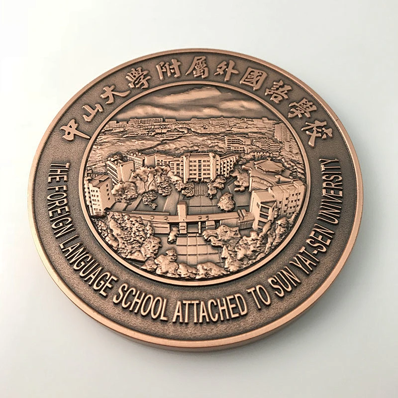 Rose gold color souvenir coin