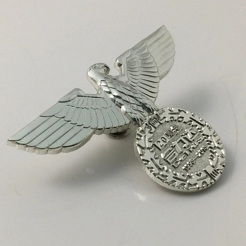 Silver German eagle pin