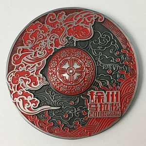 Metal marathon medal challenge antique coin