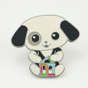 Animal cartoon pin badge