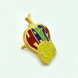 Crown lapel metal pin badge