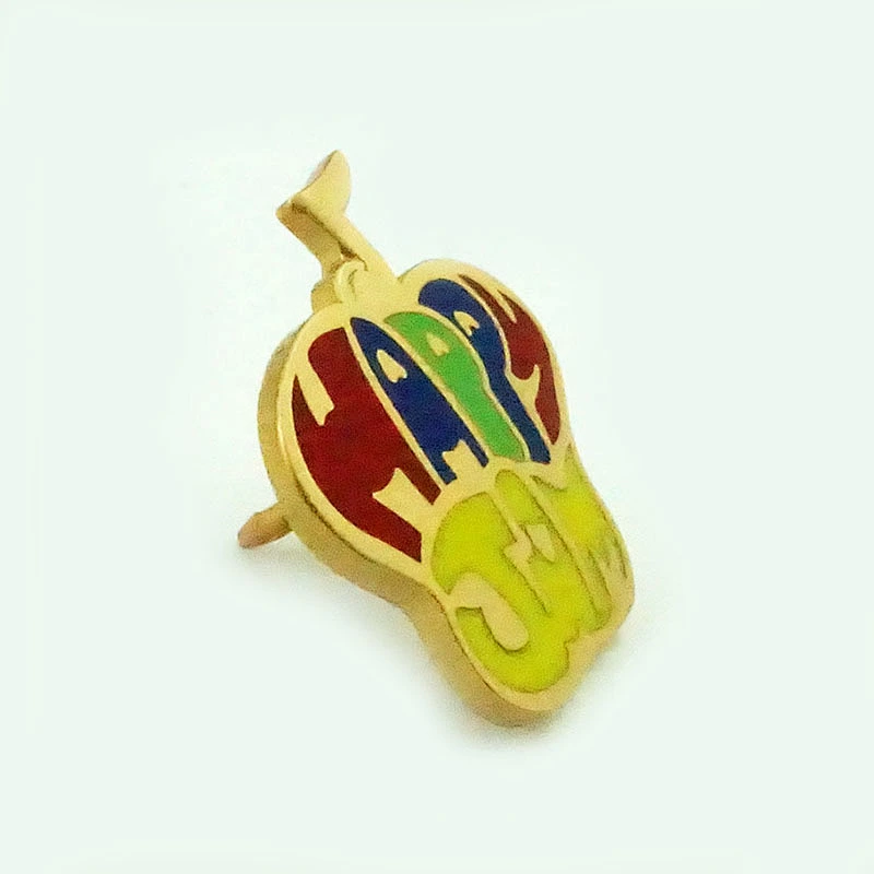 Crown lapel metal pin badge
