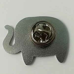 Elephant shaped metallic pins