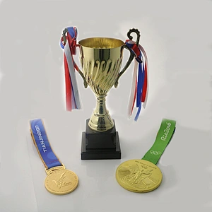 Custom sport medals with trophies