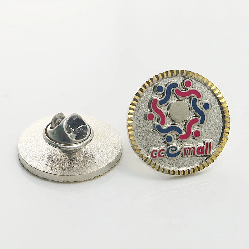 Custom round shape enamel pin badge