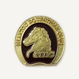 Metal horse shaped lapel pin badge
