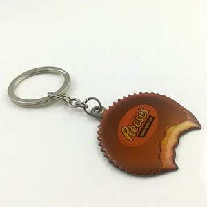 Metal food keychain