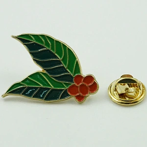Gold plated leaf pin