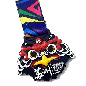 Colorful Chicken shape medal