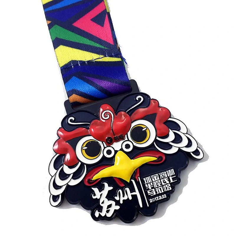 Colorful Chicken shape medal