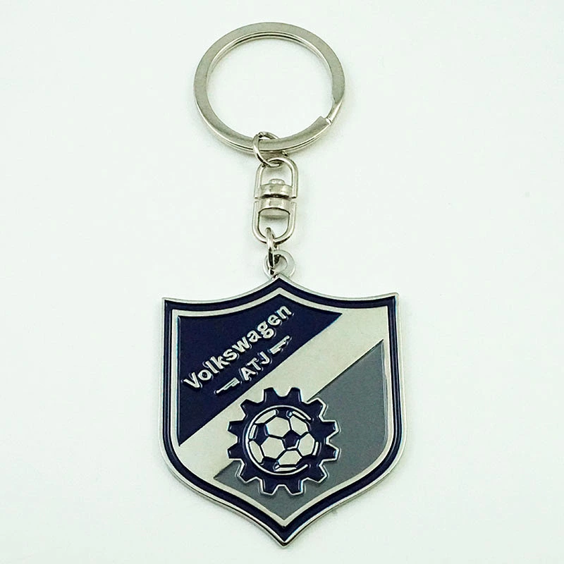 Metal football keychain