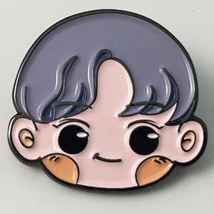 Cute boy head pin