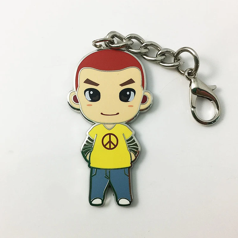 Metal anime keychain