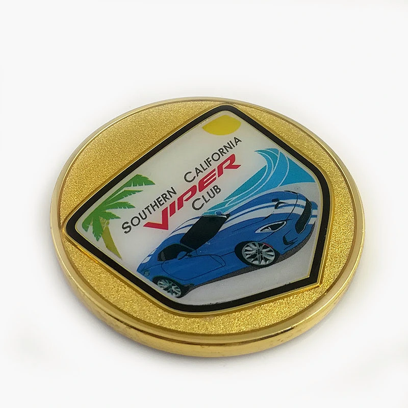 Embossed logo challenge coin