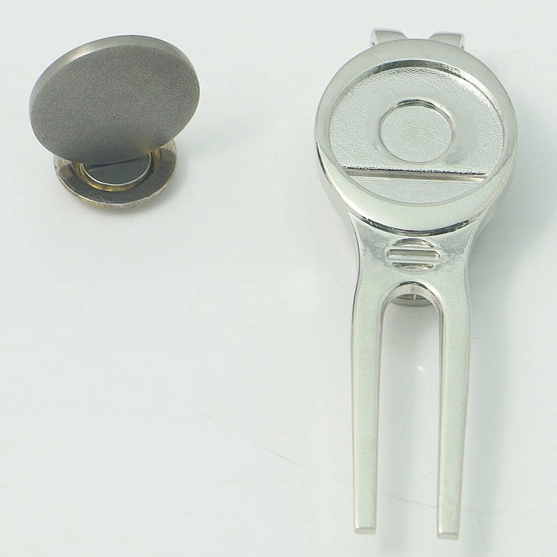 Gold and silver golf divot tool