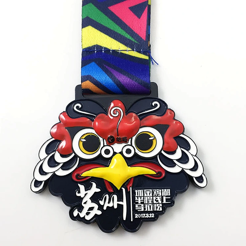 Colorful Chicken shape medal