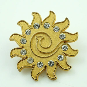 Sun lapel pin badge