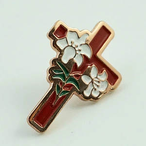Church cross badges lapel pin