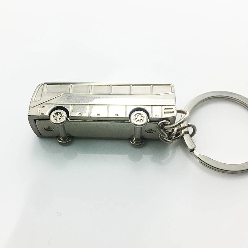3D bus shape keychain