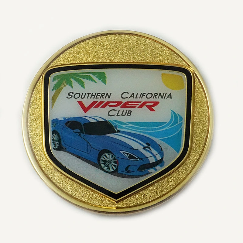 Embossed logo challenge coin